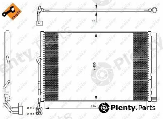 NRF 350324 — Condenser, air conditioning EASY FIT