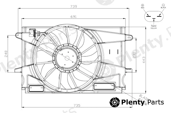 NRF 47947 — Fan, engine cooling