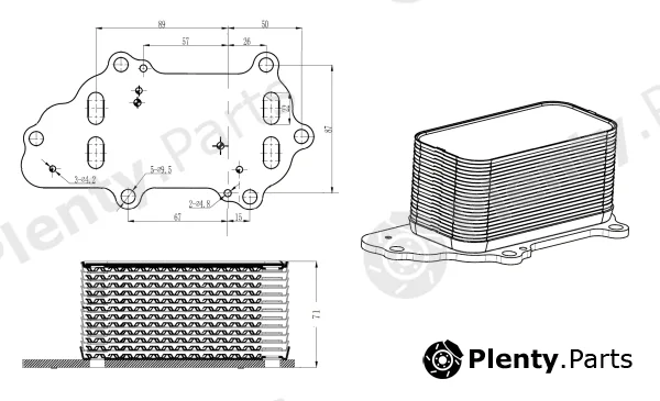 NRF 31848 — Oil Cooler, engine oil