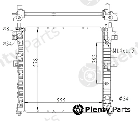 NRF 59342 — Radiator, engine cooling
