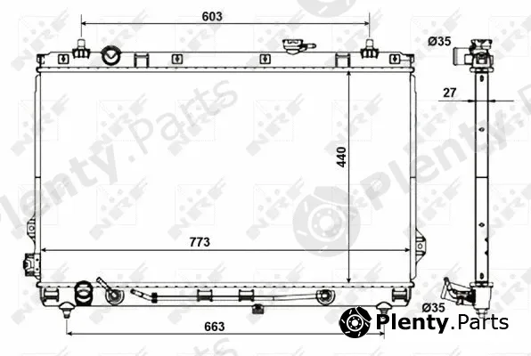NRF 56056 — Radiator, engine cooling EASY FIT