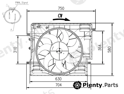 NRF 47967 — Fan, engine cooling