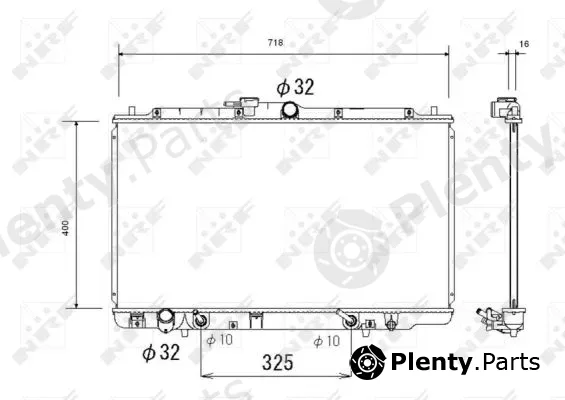 NRF 53744 — Radiator, engine cooling