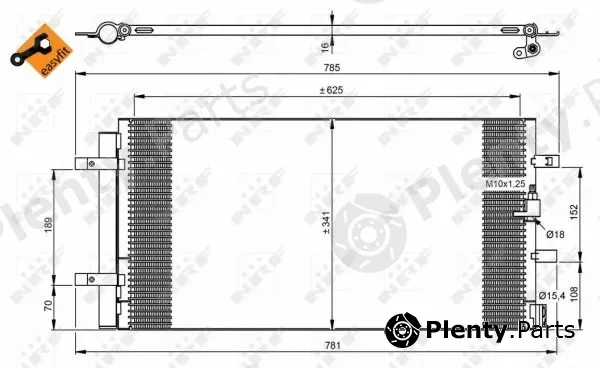 NRF 350046 — Condenser, air conditioning EASY FIT
