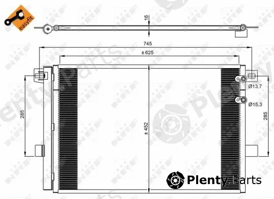 NRF 350041 — Condenser, air conditioning EASY FIT