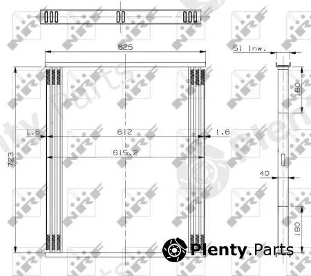 NRF 19105 — Radiator Core, charge air cooler