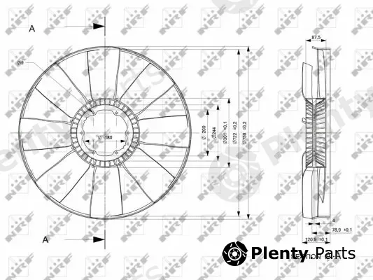 NRF 49802 — Fan Wheel, engine cooling