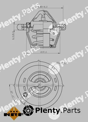 NRF 725187 — Thermostat, coolant EASY FIT
