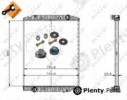 NRF 509568 — Radiator, engine cooling EASY FIT