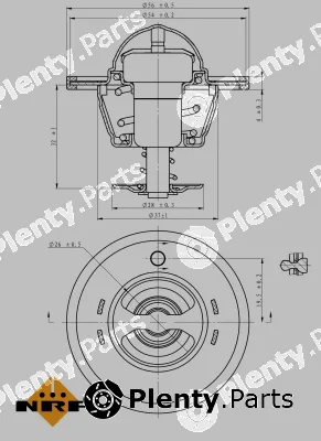 NRF 725180 — Thermostat, coolant EASY FIT