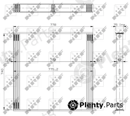 NRF 19025 — Radiator Core, charge air cooler