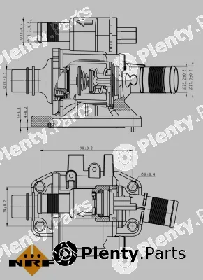NRF 725058 — Thermostat, coolant EASY FIT