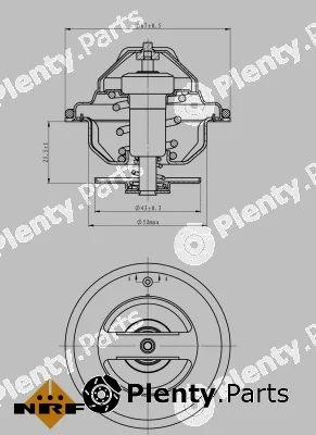 NRF 725067 — Thermostat, coolant EASY FIT
