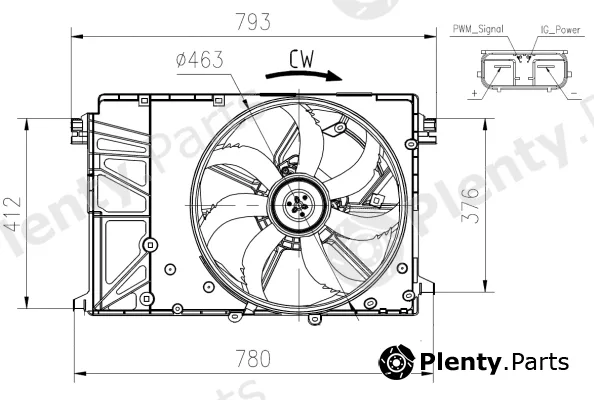 NRF 47932 — Fan, engine cooling