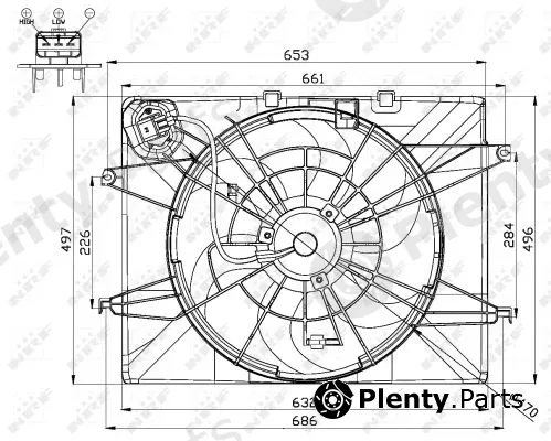 NRF 47564 — Fan, engine cooling