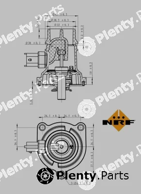 NRF 725024 — Thermostat, coolant EASY FIT