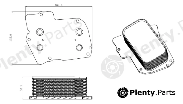 NRF 31826 — Oil Cooler, engine oil EASY FIT