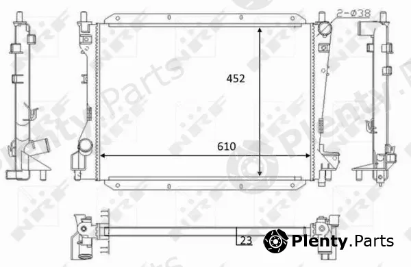 NRF 59050 — Radiator, engine cooling