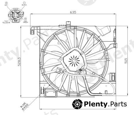 NRF 47955 — Fan, engine cooling
