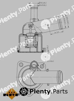 NRF 725043 — Thermostat, coolant EASY FIT