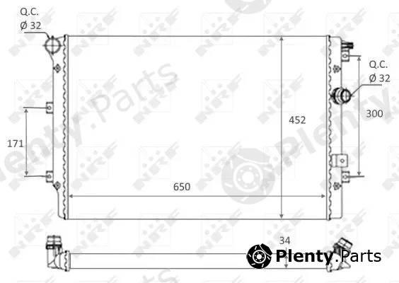 NRF 58464 — Radiator, engine cooling