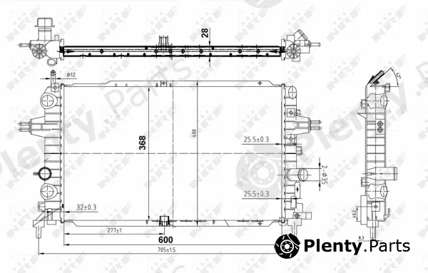NRF 50143 — Radiator, engine cooling