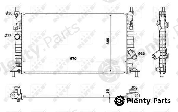 NRF 53905 — Radiator, engine cooling