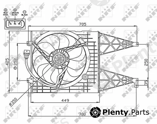 NRF 47744 — Fan, engine cooling