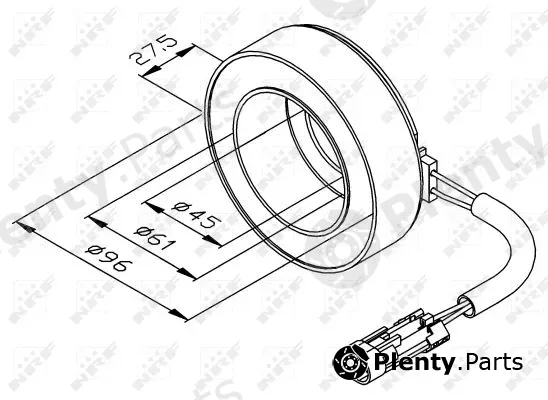 NRF 38470 — Coil, magnetic-clutch compressor
