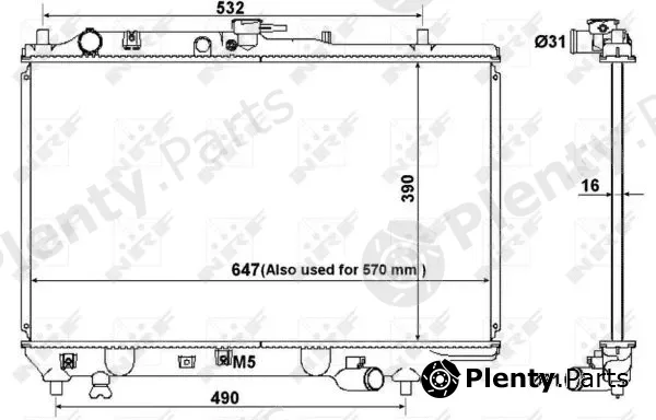 NRF 516511 — Radiator, engine cooling