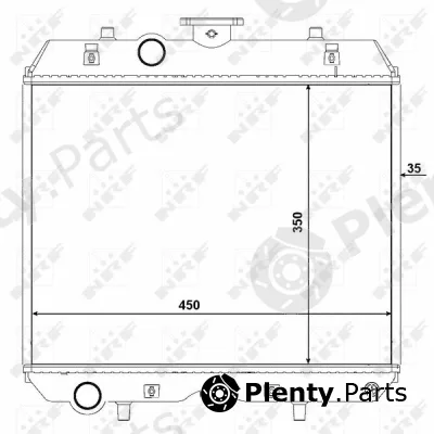 NRF 54107 — Radiator, engine cooling EASY FIT