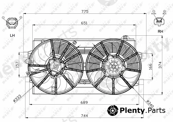 NRF 47570 — Fan, engine cooling
