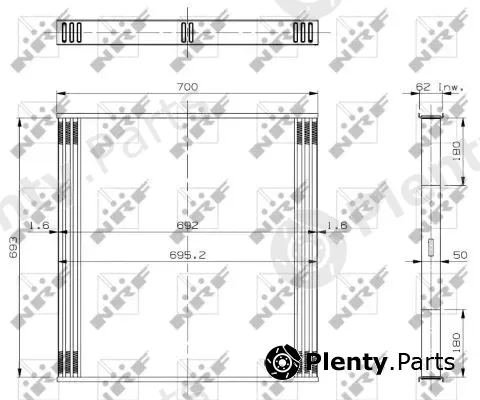 NRF 19258 — Radiator Core, charge air cooler