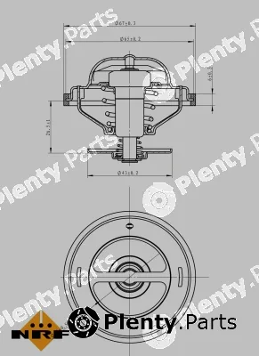 NRF 725217 — Thermostat, coolant EASY FIT