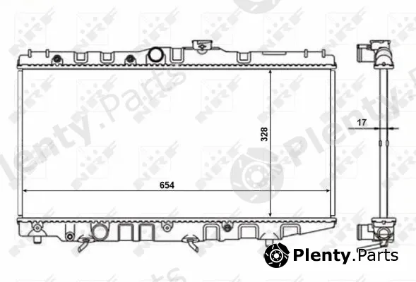 NRF 56110 — Radiator, engine cooling EASY FIT