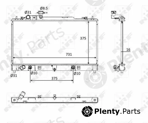 NRF 58561 — Radiator, engine cooling