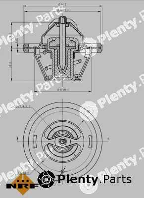 NRF 725065 — Thermostat, coolant EASY FIT