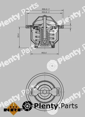 NRF 725205 — Thermostat, coolant EASY FIT