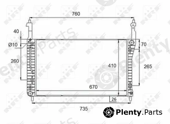 NRF 58509 — Radiator, engine cooling
