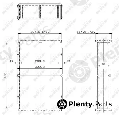 NRF 23384 — Core, radiator