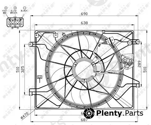 NRF 47560 — Fan, engine cooling
