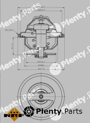 NRF 725184 — Thermostat, coolant EASY FIT
