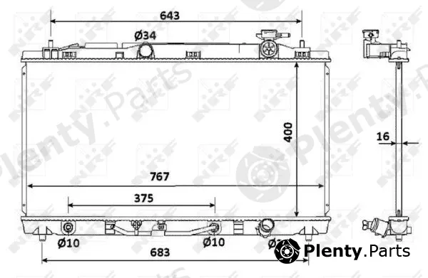 NRF 53922 — Radiator, engine cooling