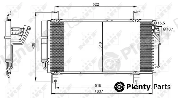 NRF 35949 — Condenser, air conditioning EASY FIT