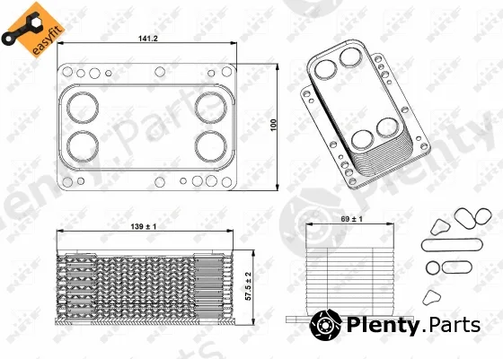 NRF 31339 — Oil Cooler, engine oil EASY FIT