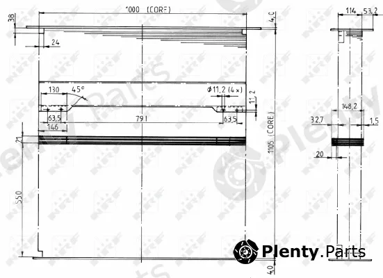 NRF 60511 — Core, radiator