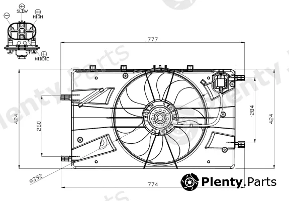 NRF 47878 — Fan, engine cooling