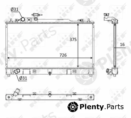 NRF 58393 — Radiator, engine cooling