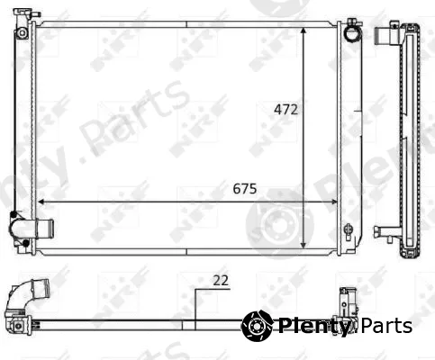 NRF 58604 — Radiator, engine cooling