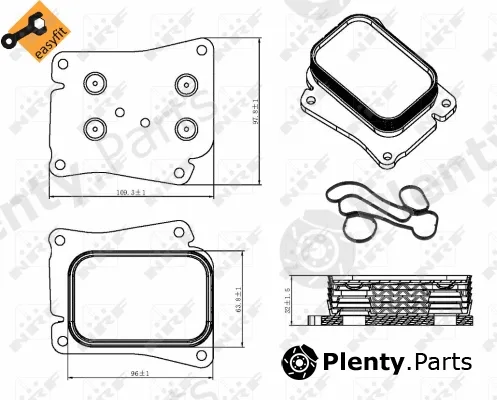 NRF 31320 — Oil Cooler, engine oil EASY FIT